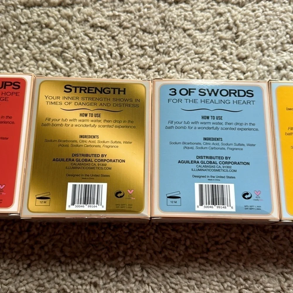 ILLUMINATI Tarot Card Bath Bombs Set of Five NWT Sealed Bath Bombs Gift Set of 5